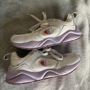 White/lavender Champion sneakers size 8